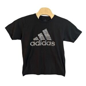 Adidas The Go-To Tee Mens Large Black Short Sleeve Graphic Logo T-Shirt Cotton